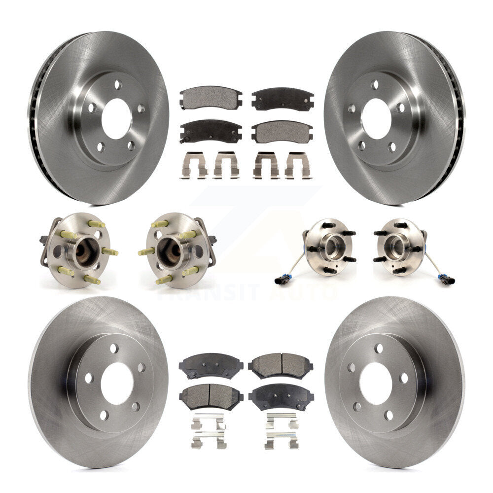 Hub Bearing Brake Rotor Pad Front Rear Kit (10Pc) For Buick Park Avenue Cadillac