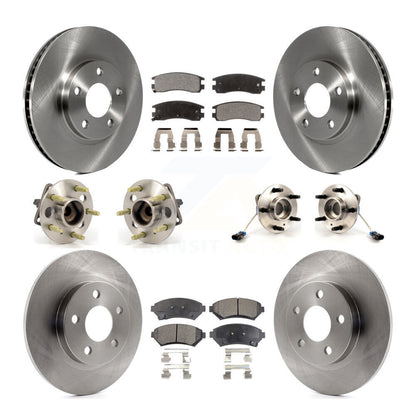 Hub Bearing Brake Rotor Pad Front Rear Kit (10Pc) For Buick Park Avenue Cadillac