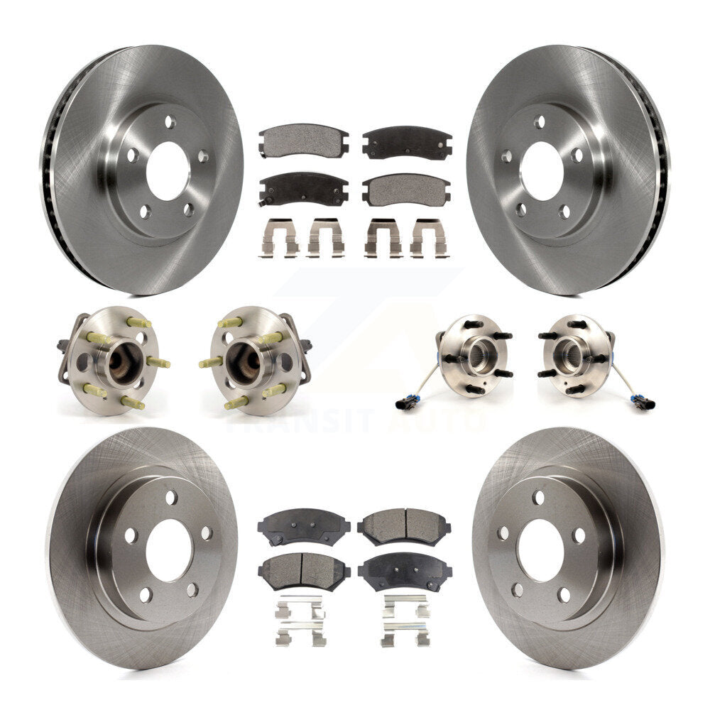 Hub Bearing Brake Rotor Pad Front Rear Kit (10Pc) For Buick LeSabre Pontiac Park