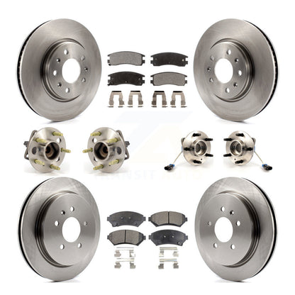 Hub Bearing Disc Brake Rotor And Pads Front Rear Kit (10Pc) For Cadillac Seville