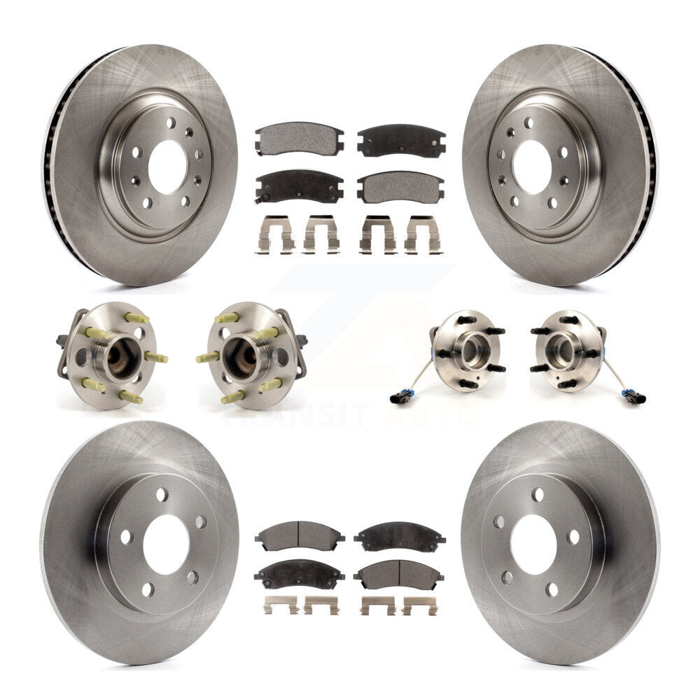 Hub Bearing Brake Rotor Pads Front Rear Kit (10Pc) For 04 Pontiac Bonneville GXP