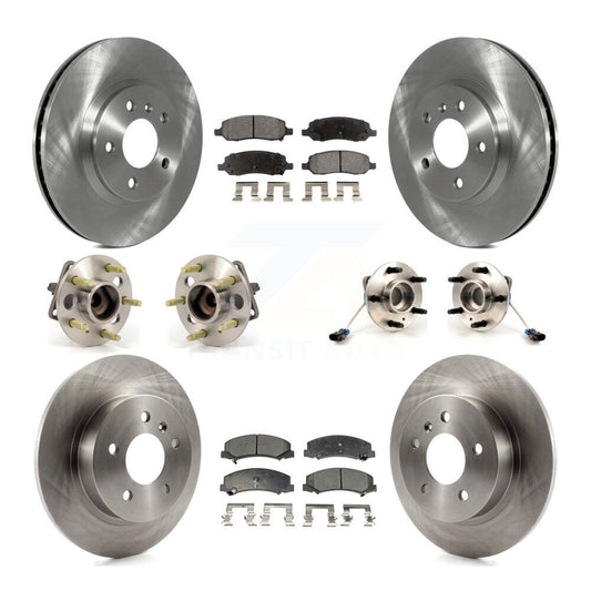 Hub Bearings Disc Brake Rotors And Pads Front Rear Kit (10Pc) For Buick Lucerne