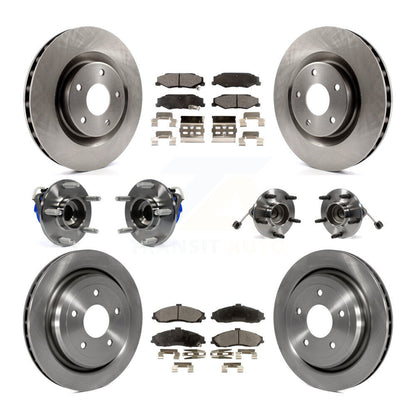 Hub Bearing Brake Rotor And Pad Front Rear Kit (10Pc) For Chevrolet Corvette XLR