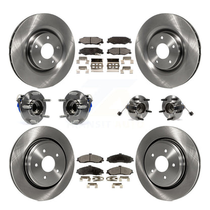 Hub Bearing Brake Rotor And Pad Front Rear Kit (10Pc) For Chevrolet Corvette XLR