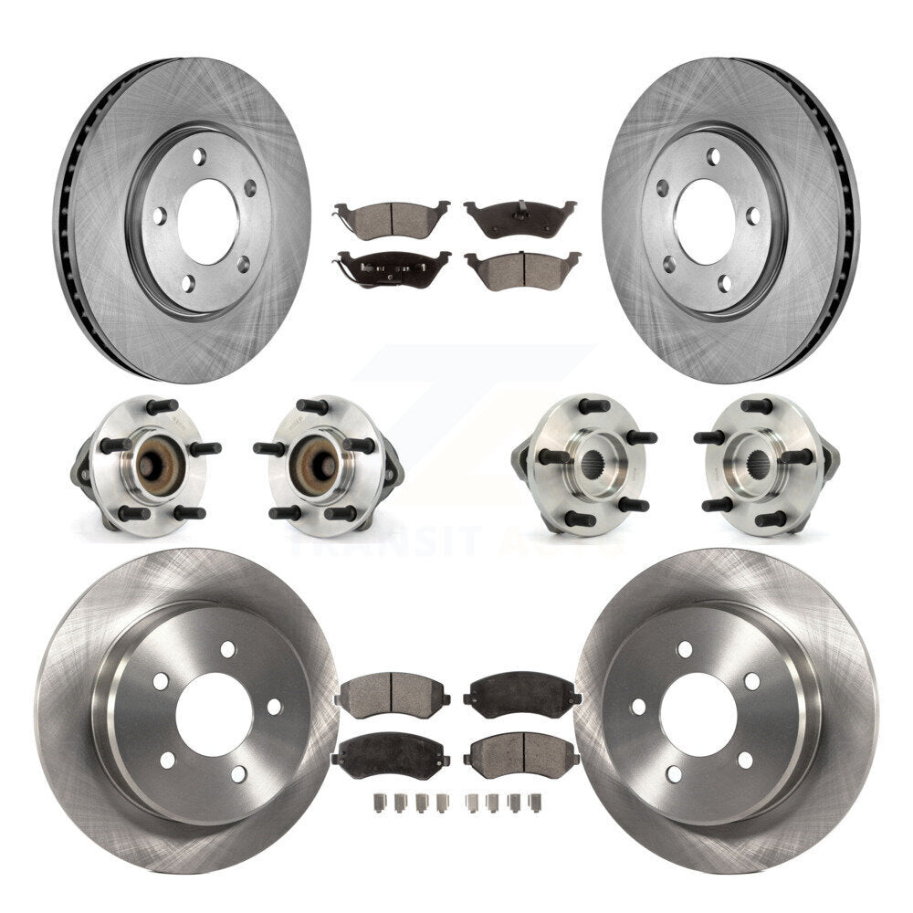 Hub Bearing Disc Brake Rotor & Pad Front Rear Kit (10Pc) For Dodge Grand Caravan