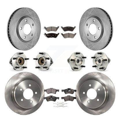 Hub Bearing Brake Rotor Pad Front Rear Kit (10Pc) For Dodge Grand Caravan Town &