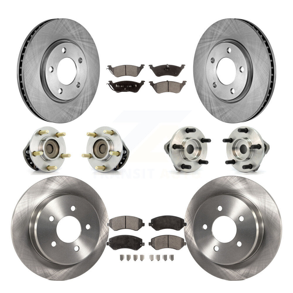 Hub Bearing Disc Brake Rotor And Pads Front Rear Kit (10Pc) For Chrysler Voyager
