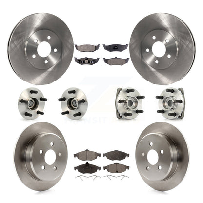 Hub Bearing Brake Rotor And Pad Front Rear Kit (10Pc) For Chrysler Sebring Dodge