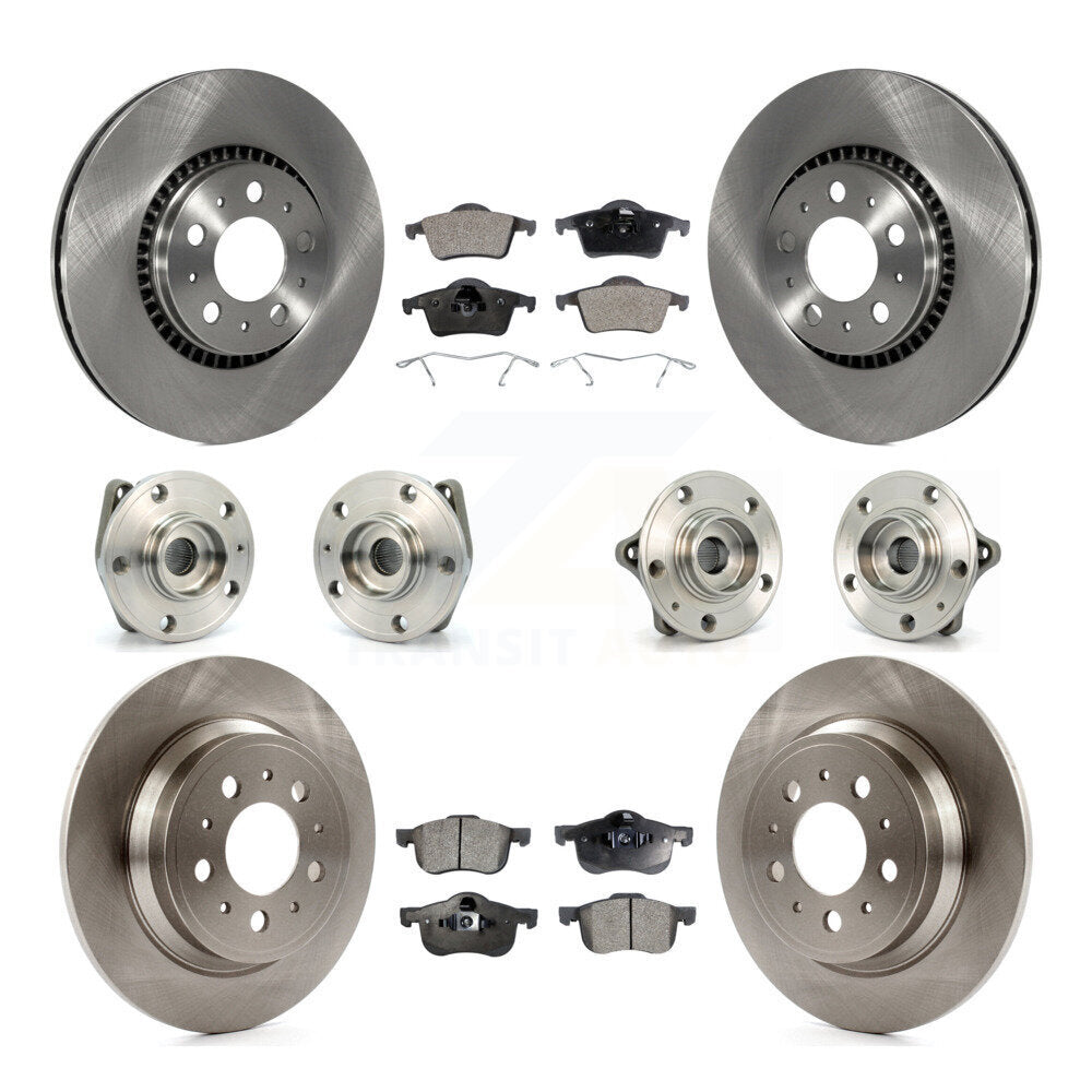 Hub Bearing Brake Rotor And Pad Front Rear Kit (10Pc) For Volvo S60 XC70 V70 S80