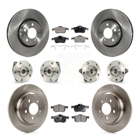 Hub Bearing Brake Rotor And Pad Front Rear Kit (10Pc) For Volvo S60 XC70 V70 S80