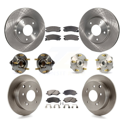 Hub Bearing Disc Brake Rotor And Pad Front Rear Kit (10Pc) For Mitsubishi Galant