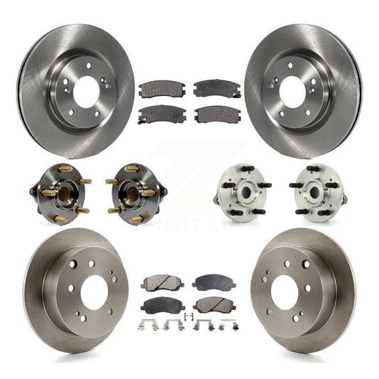 Hub Bearing Brake Rotor Pads Front Rear Kit (10Pc) For Mitsubishi Eclipse Galant
