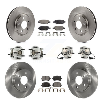 Hub Bearing Brake Rotor & Pad Front Rear Kit (10Pc) For Chevrolet Malibu Pontiac