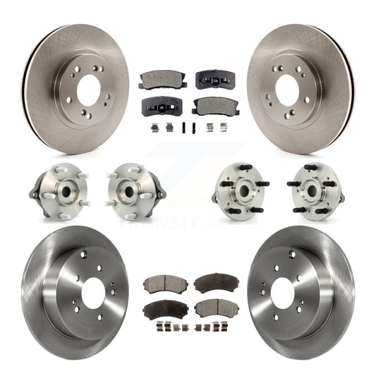 Hub Bearing Brake Rotor & Pads Front Rear Kit (10Pc) For Mitsubishi Endeavor AWD