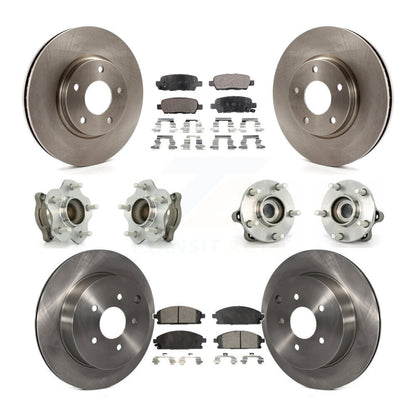 Hub Bearing Brake Rotor And Pad Front Rear Kit (10Pc) For 2004-2009 Nissan Quest