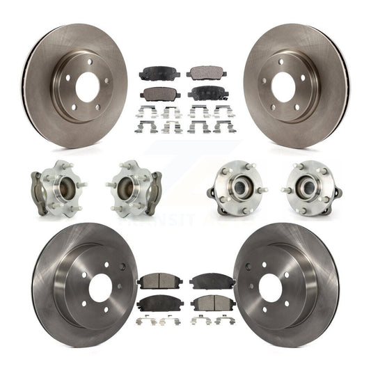 Hub Bearing Brake Rotor And Pad Front Rear Kit (10Pc) For 2004-2009 Nissan Quest
