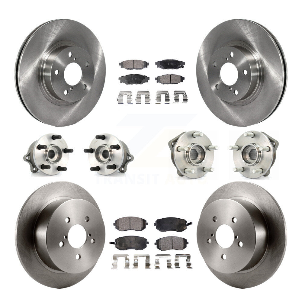 Hub Bearing Brake Rotor Pad Front Rear Kit (10Pc) For 05 Subaru Legacy i/Limited