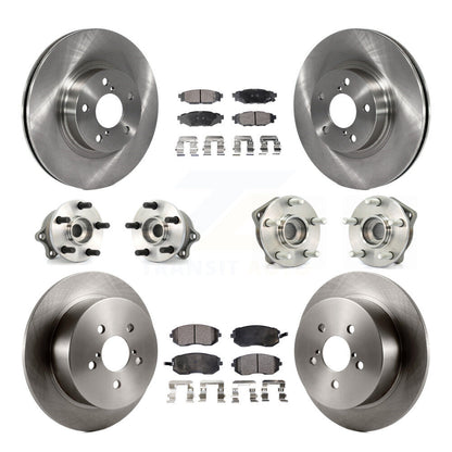 Hub Bearing Brake Rotor Pad Front Rear Kit (10Pc) For 05 Subaru Legacy i/Limited