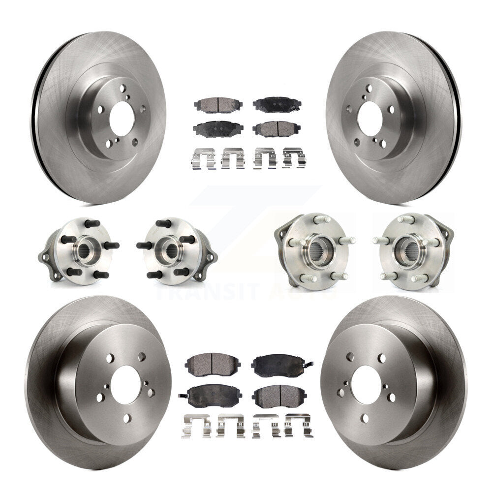 Hub Bearing Brake Rotor Pad Front Rear Kit (10Pc) For 2005 Subaru Outback Legacy
