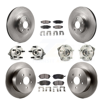 Hub Bearing Brake Rotor Pad Front Rear Kit (10Pc) For 2005 Subaru Outback Legacy