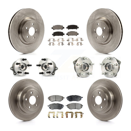 Hub Bearings Disc Brake Rotors And Pads Front Rear Kit (10Pc) For Subaru Legacy