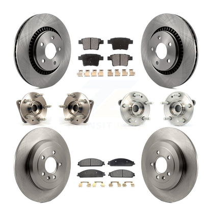 Hub Bearing Brake Rotor Pad Front Rear Kit (10Pc) For Ford Five Hundred Taurus X