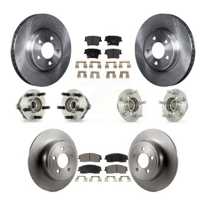 Hub Bearing Brake Rotor Pad Front Rear Kit (10Pc) For Chrysler 300 Dodge Charger