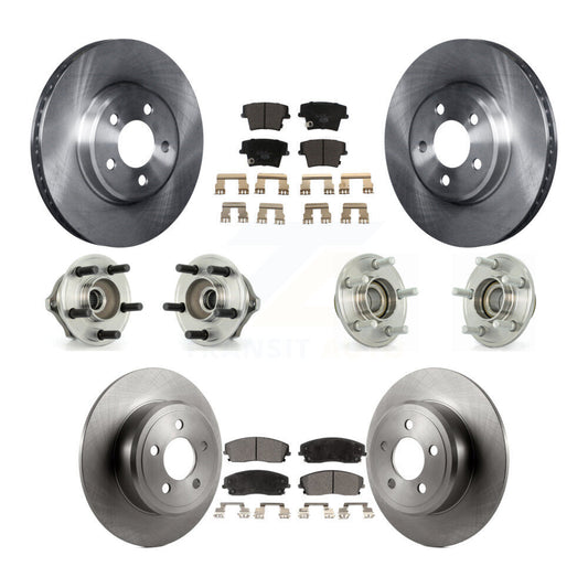 Hub Bearing Brake Rotor Pad Front Rear Kit (10Pc) For Chrysler 300 Dodge Charger