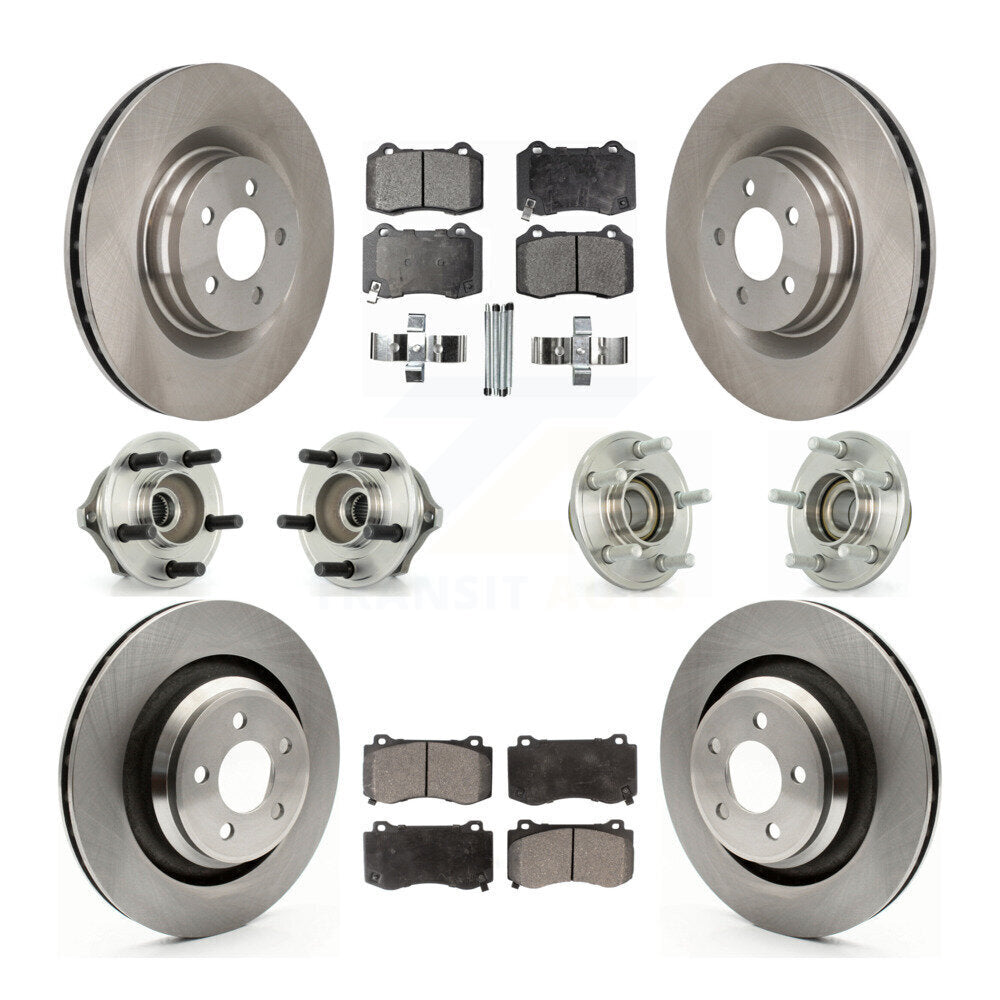 Hub Bearing Brake Rotor Pad Front Rear Kit (10Pc) For Chrysler 300 Dodge Charger