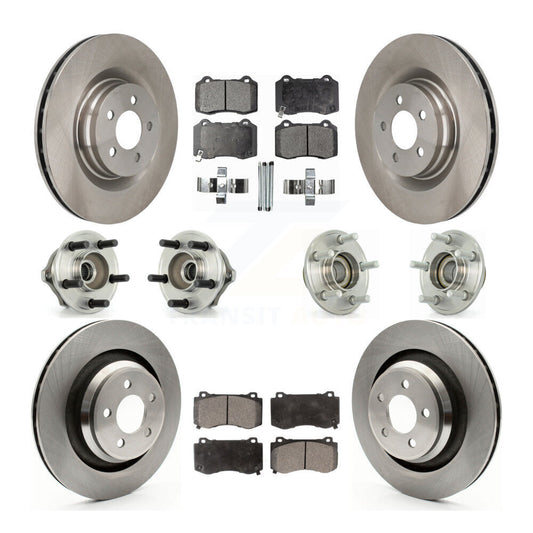Hub Bearing Brake Rotor Pad Front Rear Kit (10Pc) For Chrysler 300 Dodge Charger
