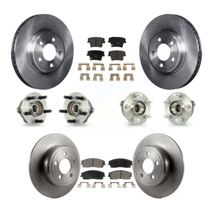 Hub Bearing Disc Brake Rotor Pads Front Rear Kit (10Pc) For Dodge Charger Magnum