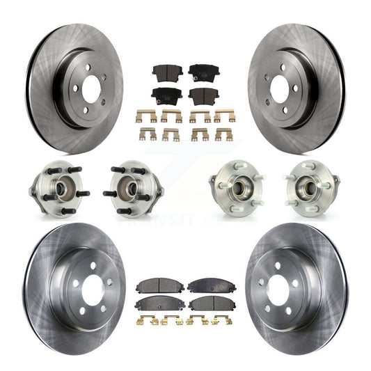 Hub Bearing Brake Rotor Pad Front Rear Kit (10Pc) For Chrysler 300 Dodge Charger