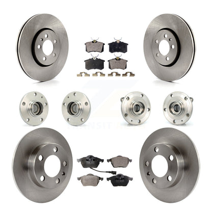 Hub Bearing Disc Brake Rotor And Pads Front Rear Kit (10Pc) For Volkswagen Jetta