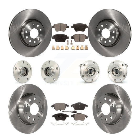 Hub Bearing Disc Brake Rotor Pad Front Rear Kit (10Pc) For Volkswagen Beetle GTI