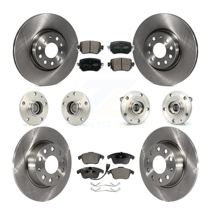 Hub Bearing Disc Brake Rotor And Pad Front Rear Kit (10Pc) For Volkswagen Passat