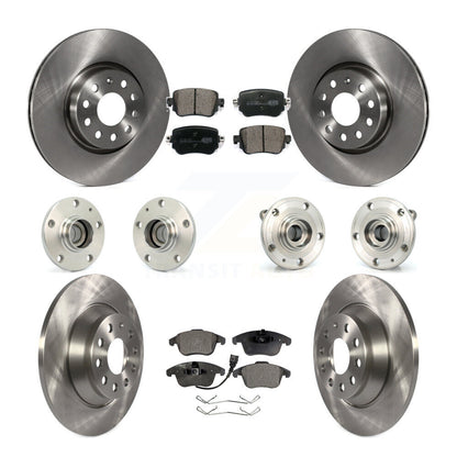 Hub Bearing Disc Brake Rotor And Pad Front Rear Kit (10Pc) For 2016-2018 Audi Q3