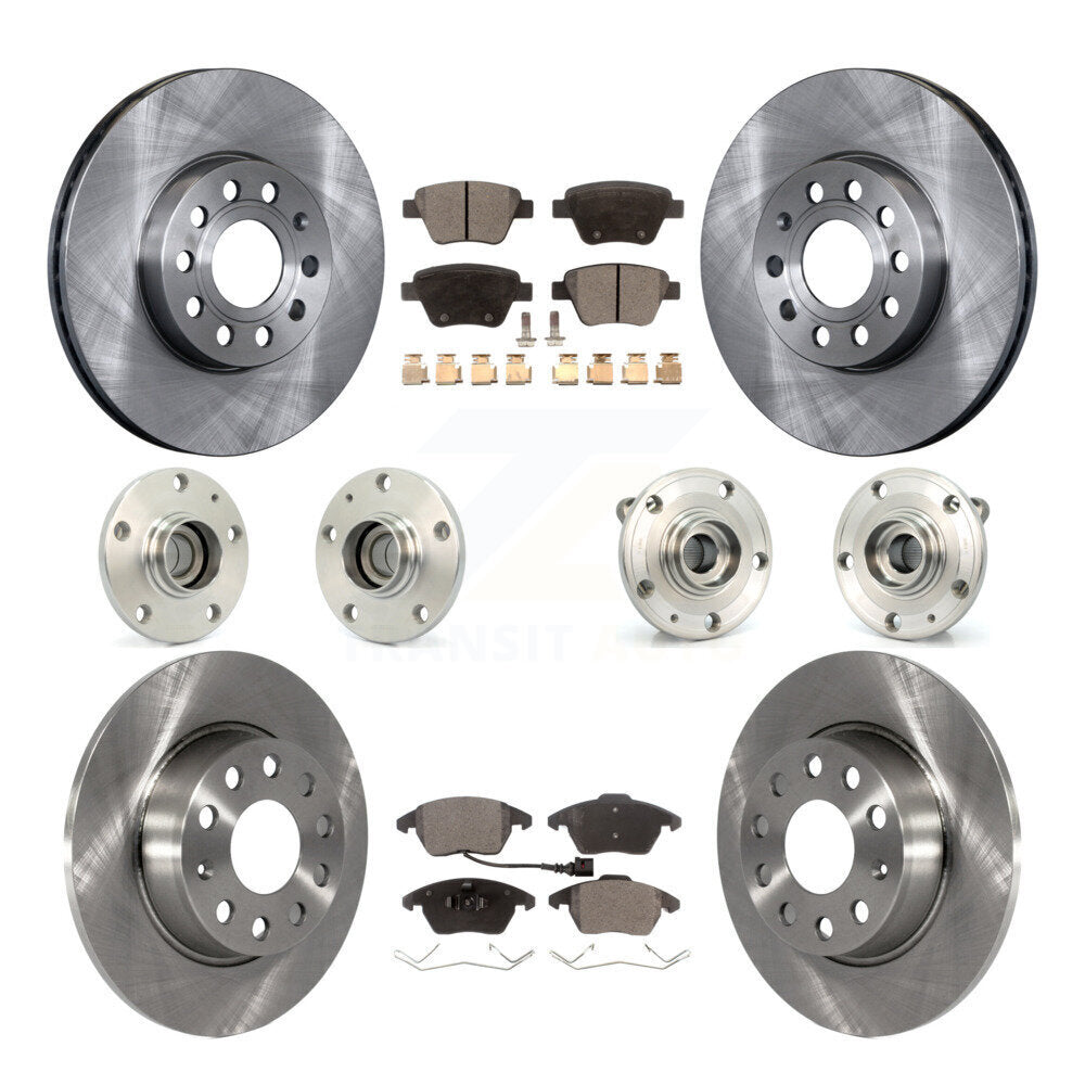 Hub Bearing Disc Brake Rotor And Pad Front Rear Kit (10Pc) For Volkswagen Beetle