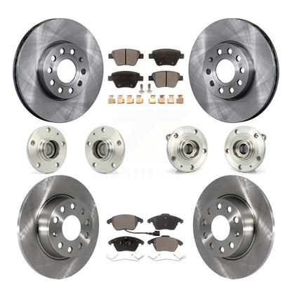 Hub Bearing Disc Brake Rotor And Pad Front Rear Kit (10Pc) For Volkswagen Beetle