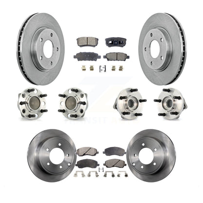 Hub Bearings Disc Brake Rotors And Pads Front Rear Kit (10Pc) For Dodge Caliber