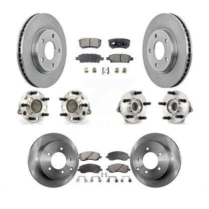 Hub Bearings Disc Brake Rotors And Pads Front Rear Kit (10Pc) For Dodge Caliber