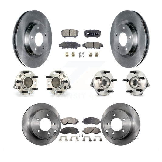 Hub Bearing Brake Rotor Pad Front Rear Kit (10Pc) For Chrysler Dodge Sebring 200