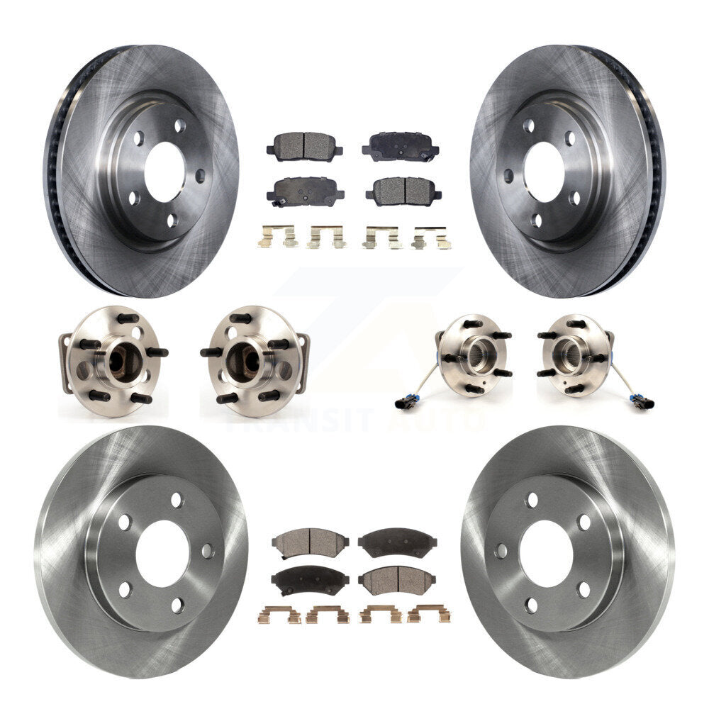Hub Bearing Brake Rotor And Pad Front Rear Kit (10Pc) For Buick LaCrosse Pontiac