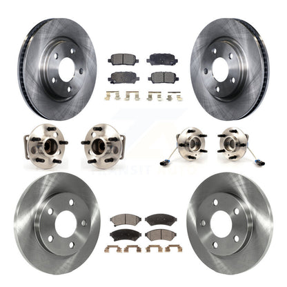 Hub Bearing Brake Rotor And Pad Front Rear Kit (10Pc) For Buick LaCrosse Pontiac