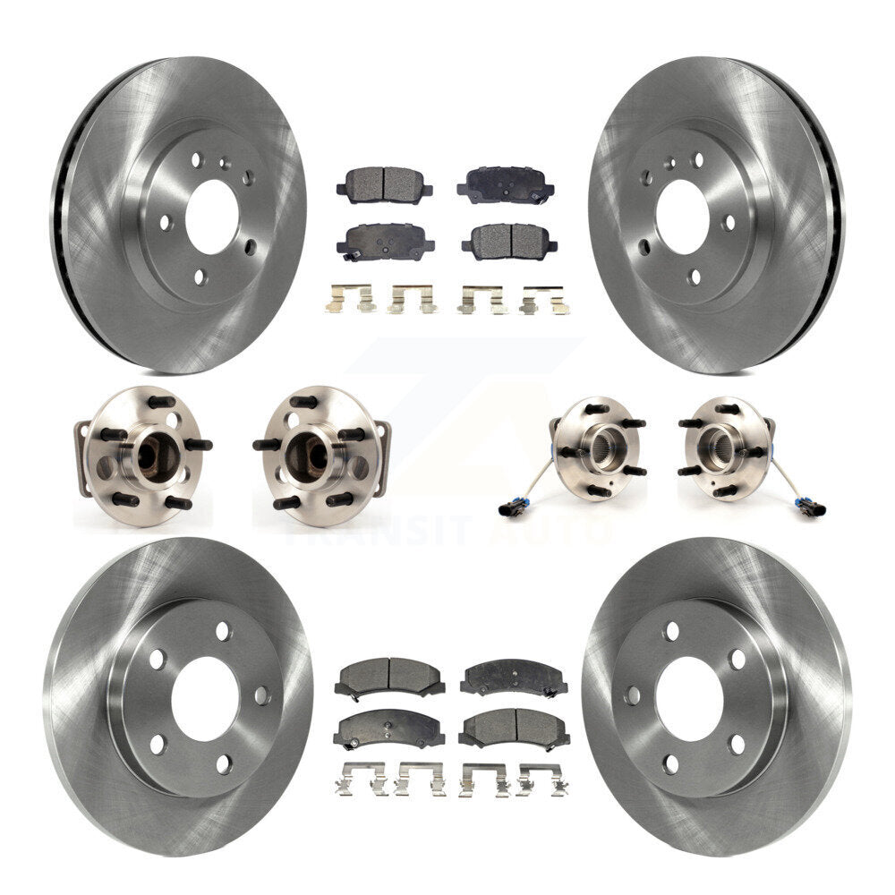 Hub Bearing Brake Rotor & Pad Front Rear Kit (10Pc) For Chevrolet Impala Limited