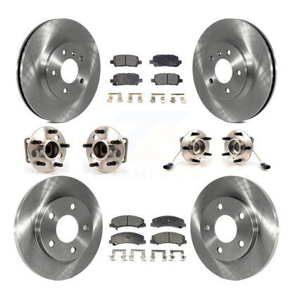 Hub Bearing Brake Rotor & Pad Front Rear Kit (10Pc) For Chevrolet Impala Limited