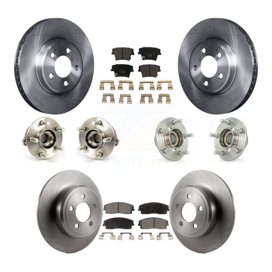 Hub Bearing Brake Rotor Pad Front Rear Kit (10Pc) For Dodge Chrysler 300 Charger
