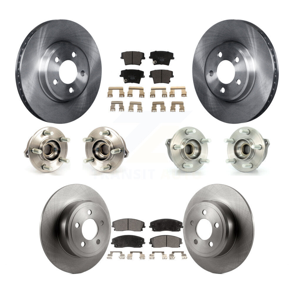 Hub Bearing Brake Rotor Pad Front Rear Kit (10Pc) For Dodge Charger Chrysler 300