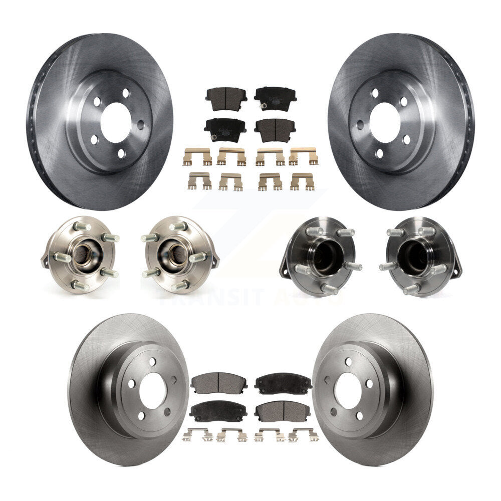 Hub Bearing Brake Rotor Pad Front Rear Kit (10Pc) For Chrysler 300 Dodge Charger