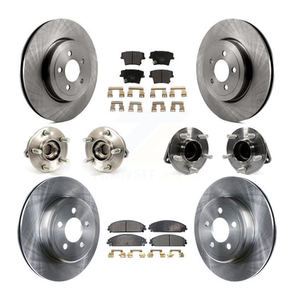 Hub Bearing Disc Brake Rotor & Pads Front Rear Kit (10Pc) For Chrysler 300 Dodge