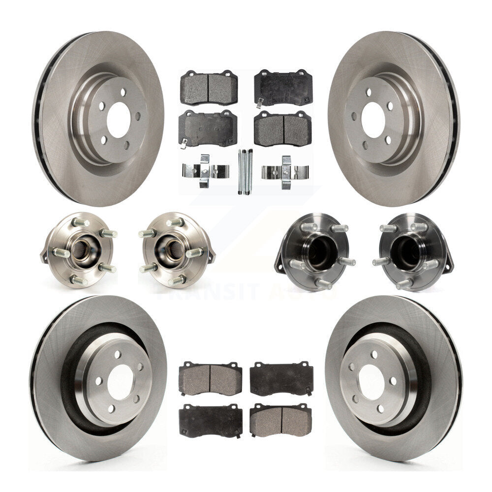 Hub Bearing Brake Rotor Pad Front Rear Kit (10Pc) For Dodge Chrysler 300 Charger